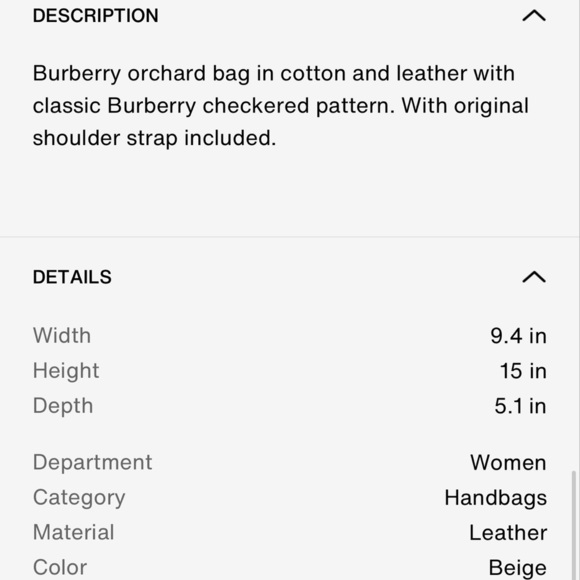 Burberry Gray and Tan Checkered Women's Bag - Picture 12 of 12